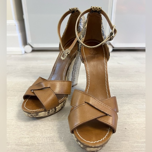Tory Burch Shoes - Tory Burch Python Wedges